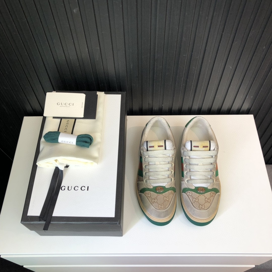 Gvc*1 Women’s GG Screener Distressed Green Orange For Women 570443 9Y920 9666