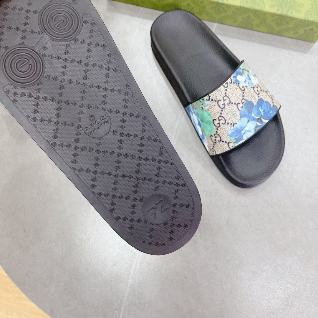 Gvc*1 Men’s Slides Bloom Print Blue For Men 408508 G2200