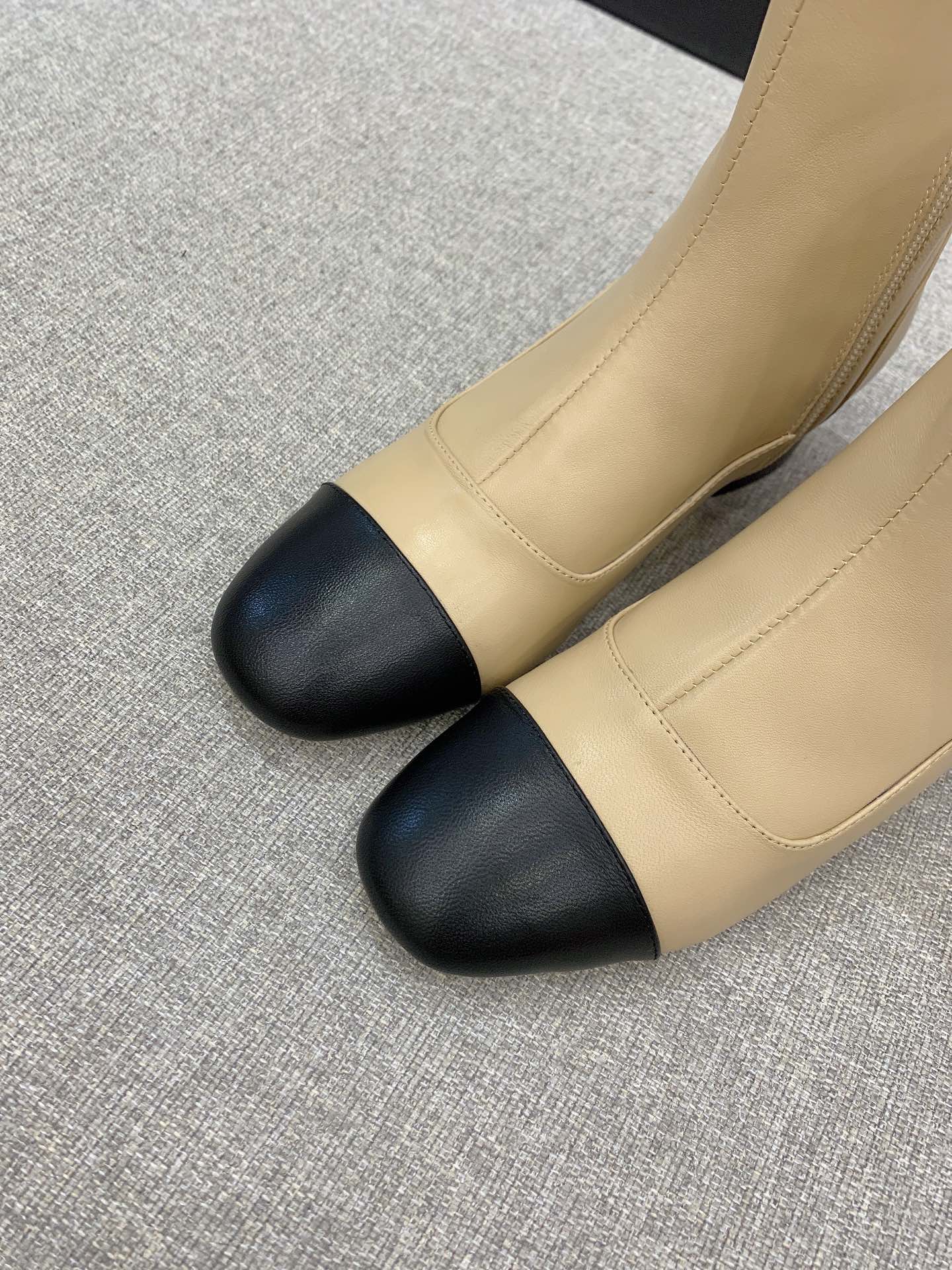 Ch**el Women’s Ankle Boots Beige For Women 2.2in/5.5cm