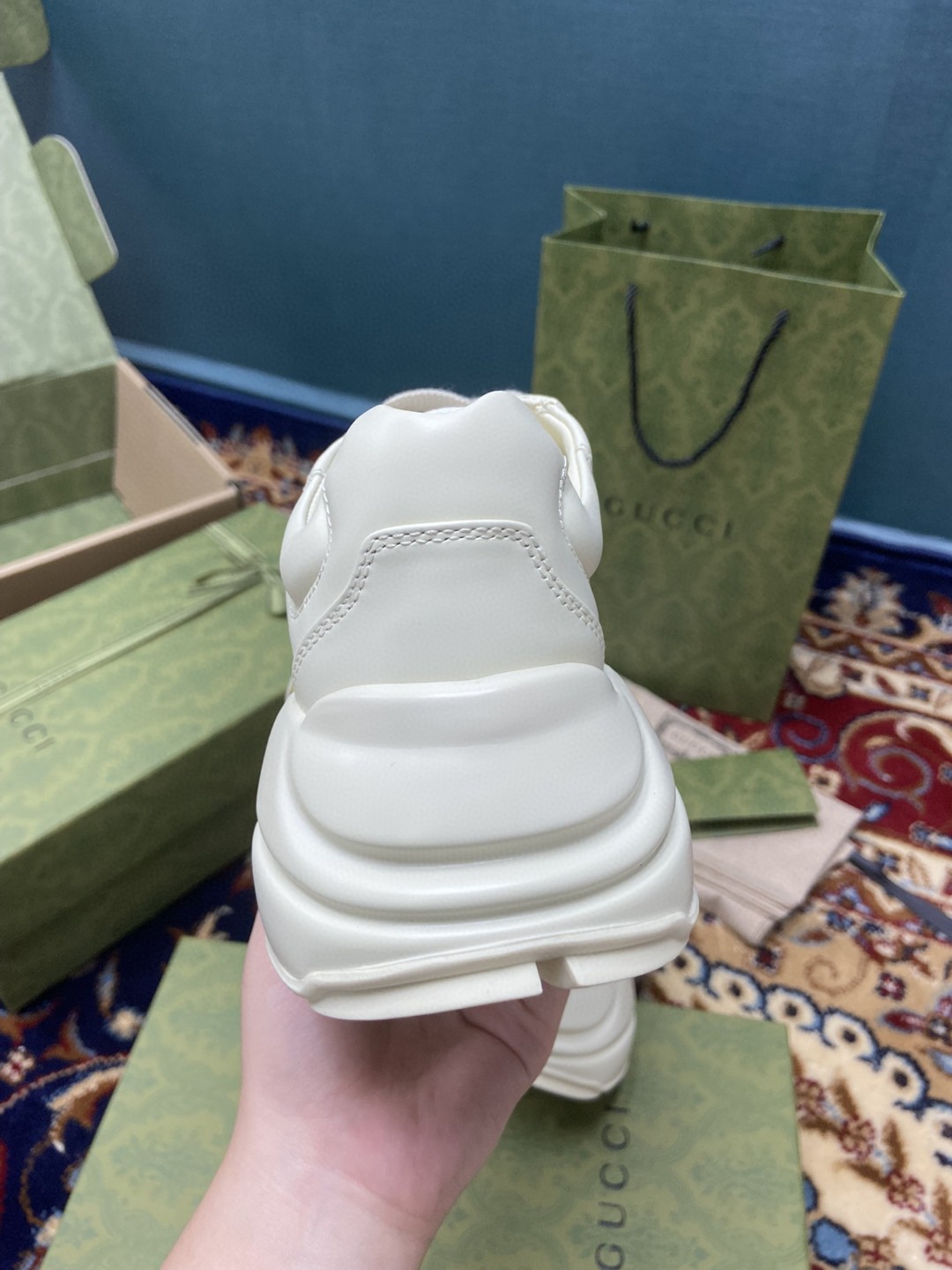 Disney x Gvc*1 Men’s Rhyton Sneakers With Donald Duck White Ivory For Men 646509-DRW00-9522