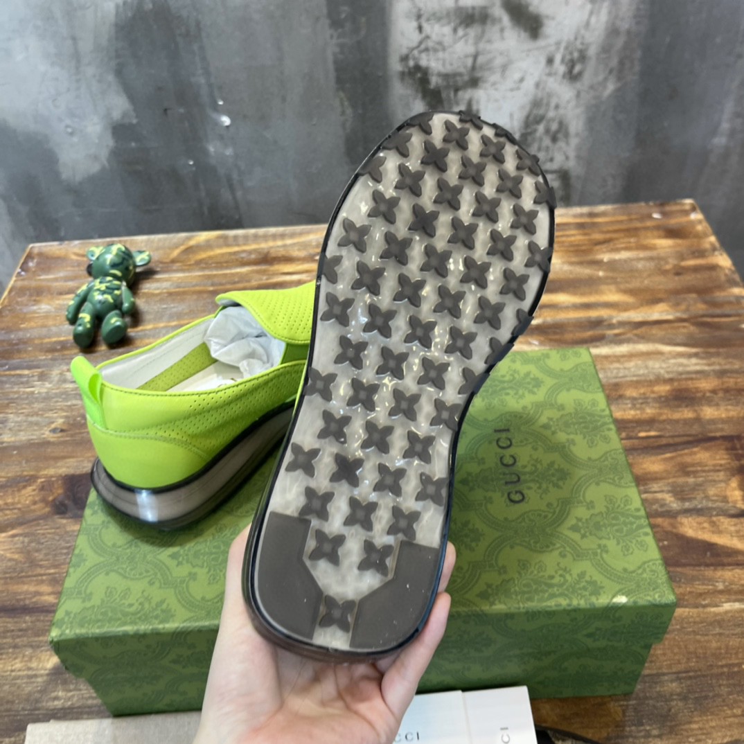 Gvc*1 Men’s Perforated Slip On Sneaker Light Green For Men 407364