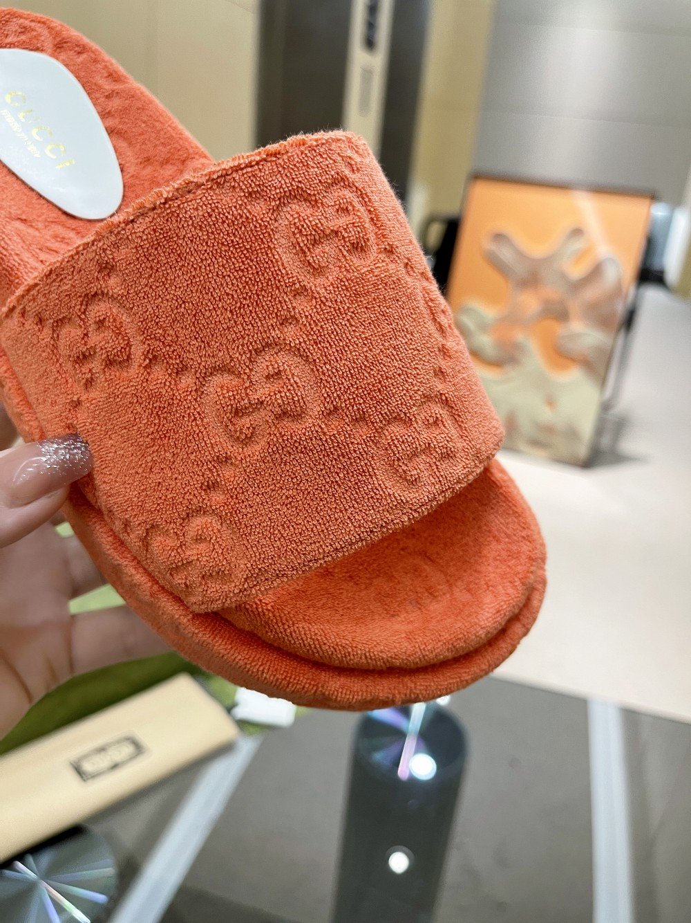 Gvc*1 Women’s GG Platform Sandal Orange For Women GG ‎700599 U2O00 7519