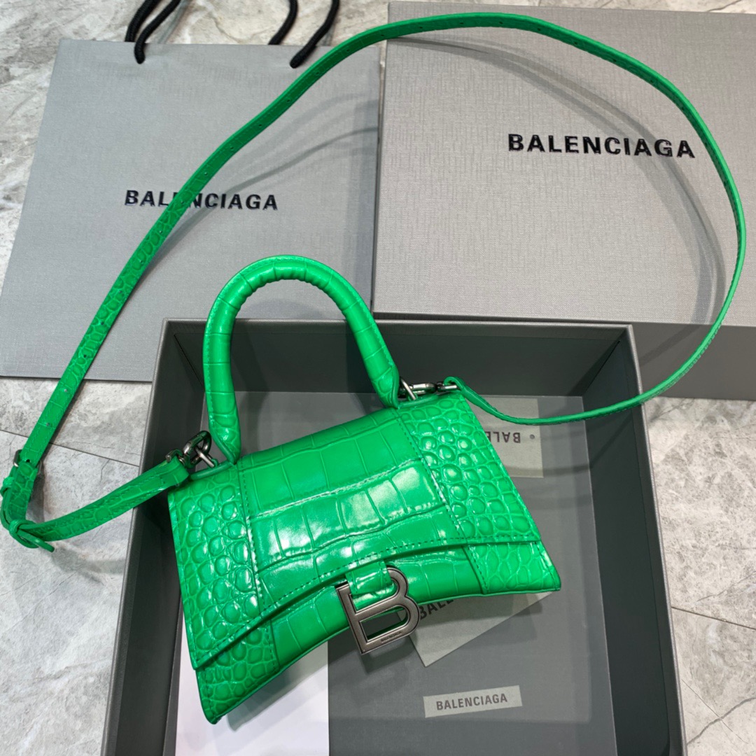 Ba1en*iaga Hourglass XS Handbag In Bright Green, For Women, Women’s Bags 7.4in/19cm