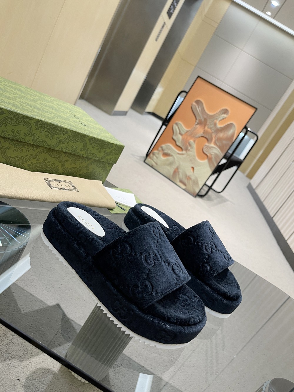 Gvc*1 Women’s GG Platform Sandal Black For Women GG