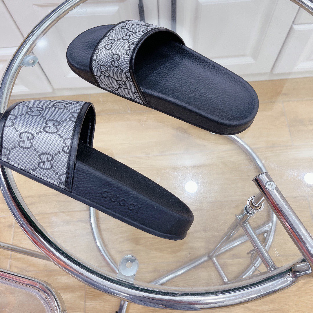 Gvc*1 Women’s GG Slide Sandal Black And Gray For Women 407345