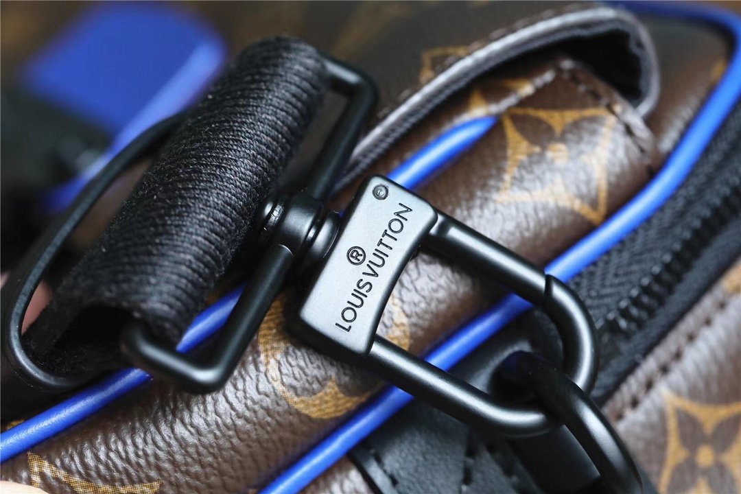 L0vis Vvtt0n S-Lock Messenger Monogram Macassar By Virgil Abloh’s Blue For Men, Men’s Bags, Shoulder And Crossbody Bags 8.7in/22cm LV