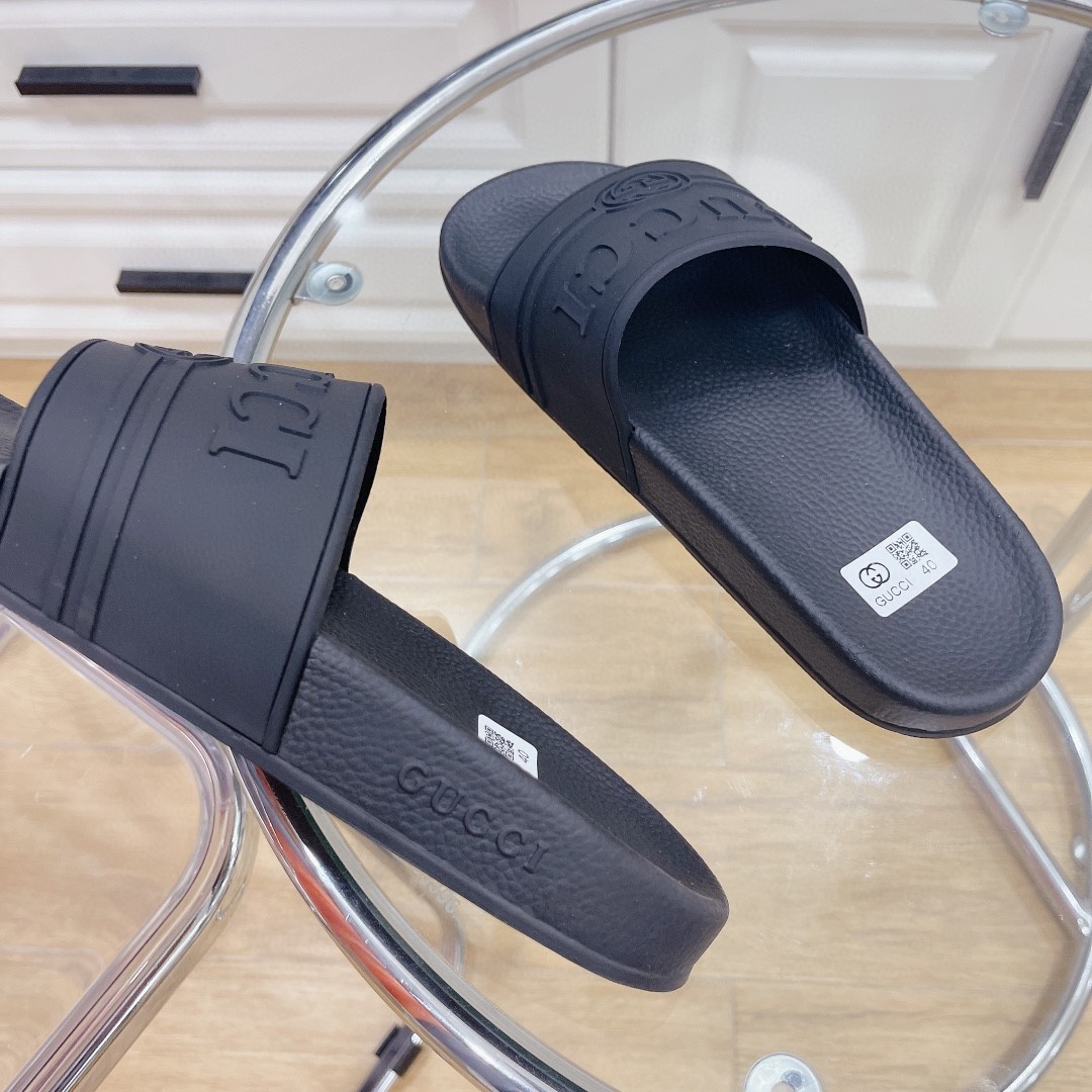 Gvc*1 Men’s Logo Rubber Slide Black For Men 522887 JCZ00 1031