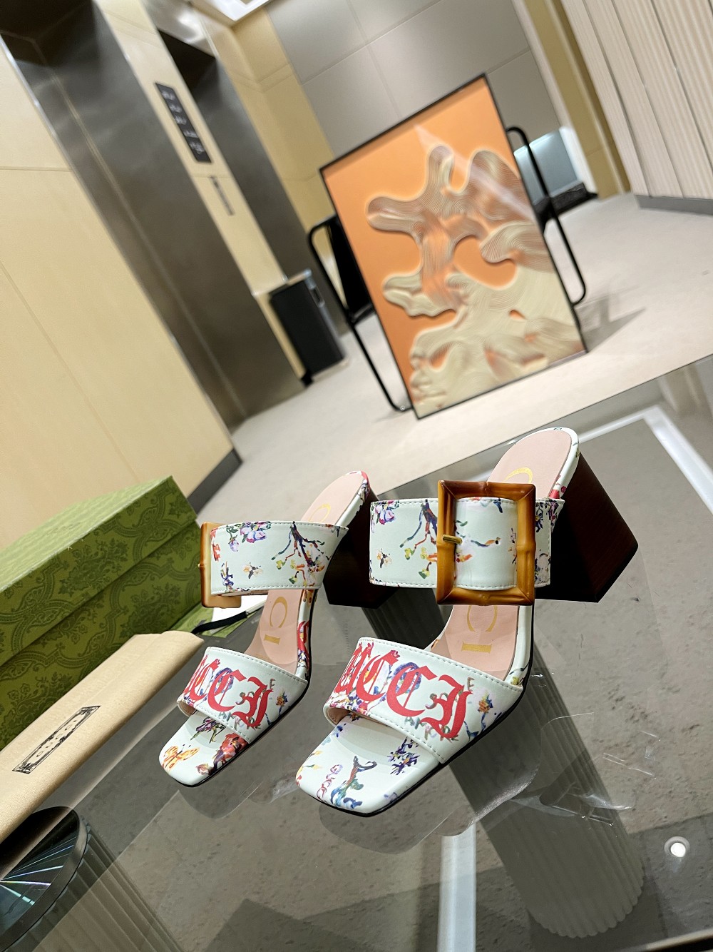 Gvc*1 Women’s ‘Soave’ Sandal With Bamboo Buckle White For Women GG‎