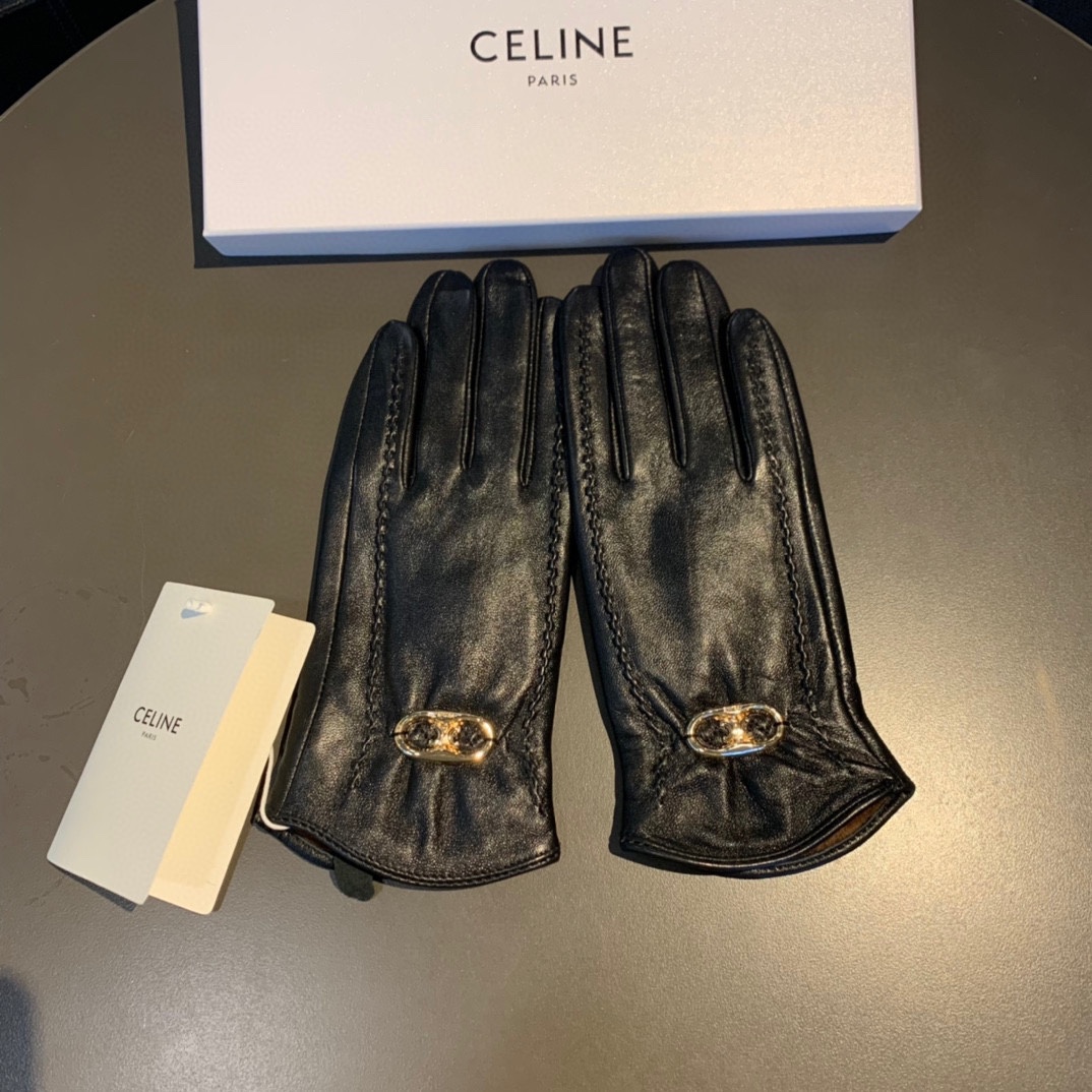 Ce1i*e Triomphe Gloves In Black