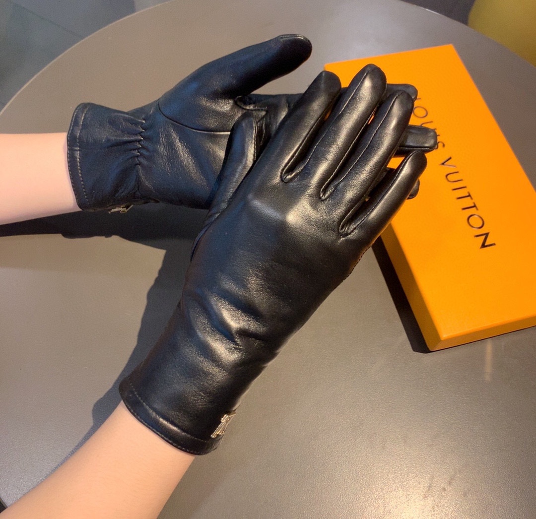 L0vis Vvtt0n Gloves In Black