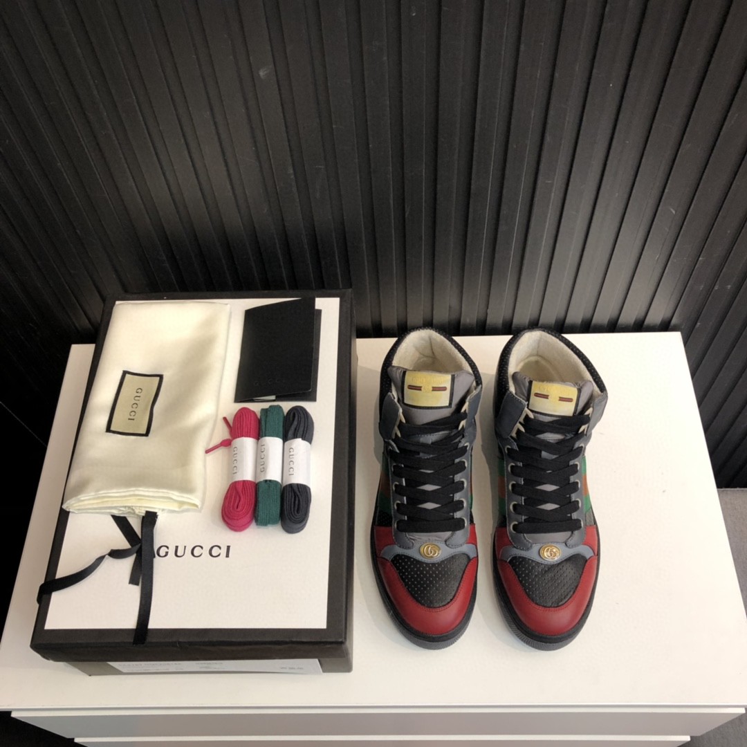 Gvc*1 Men’s Screener Distressed High-Top Sneakers Black For Men 5637309