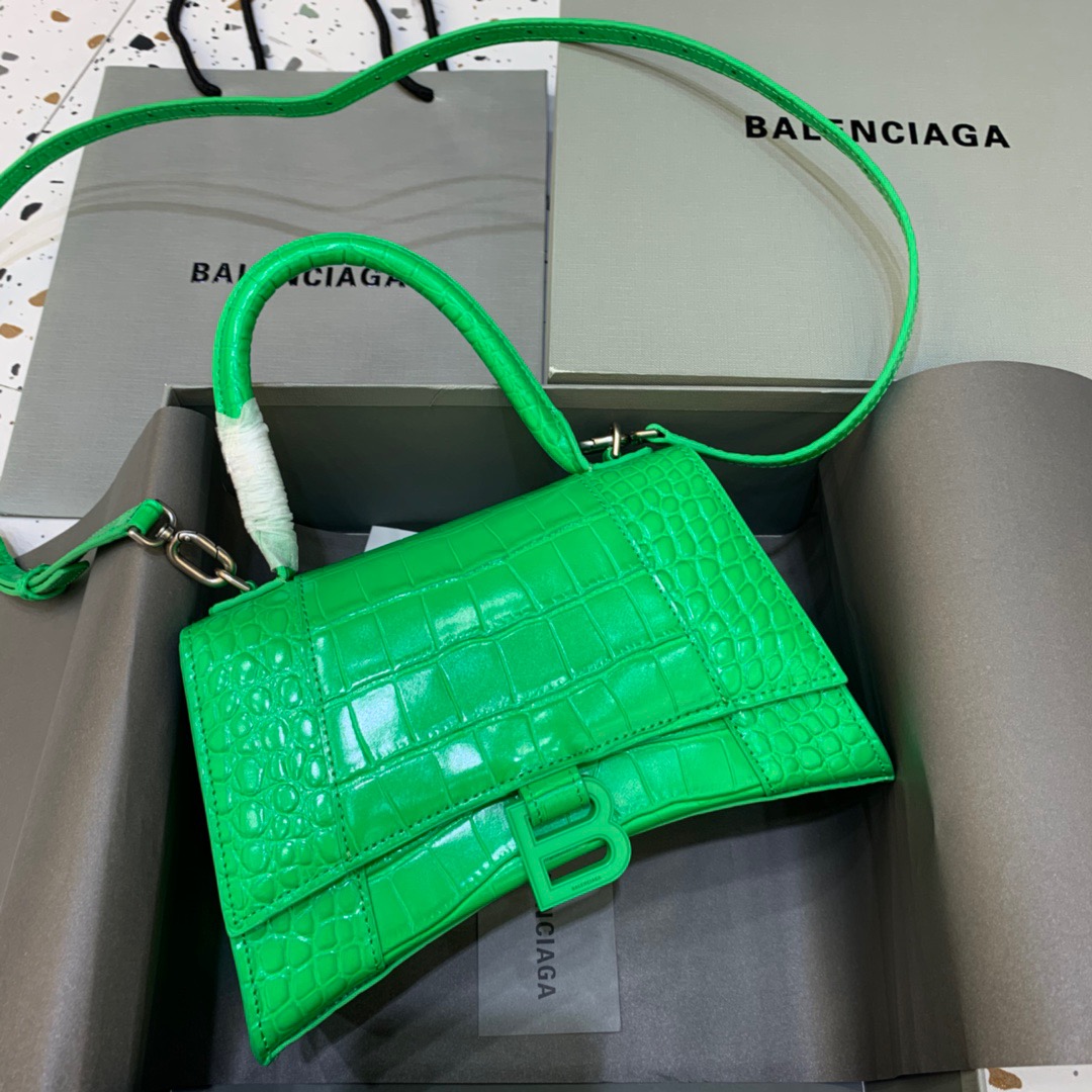 Ba1en*iaga Hourglass Small Handbag In Bright Green, For Women, Women’s Bags 9in/23cm