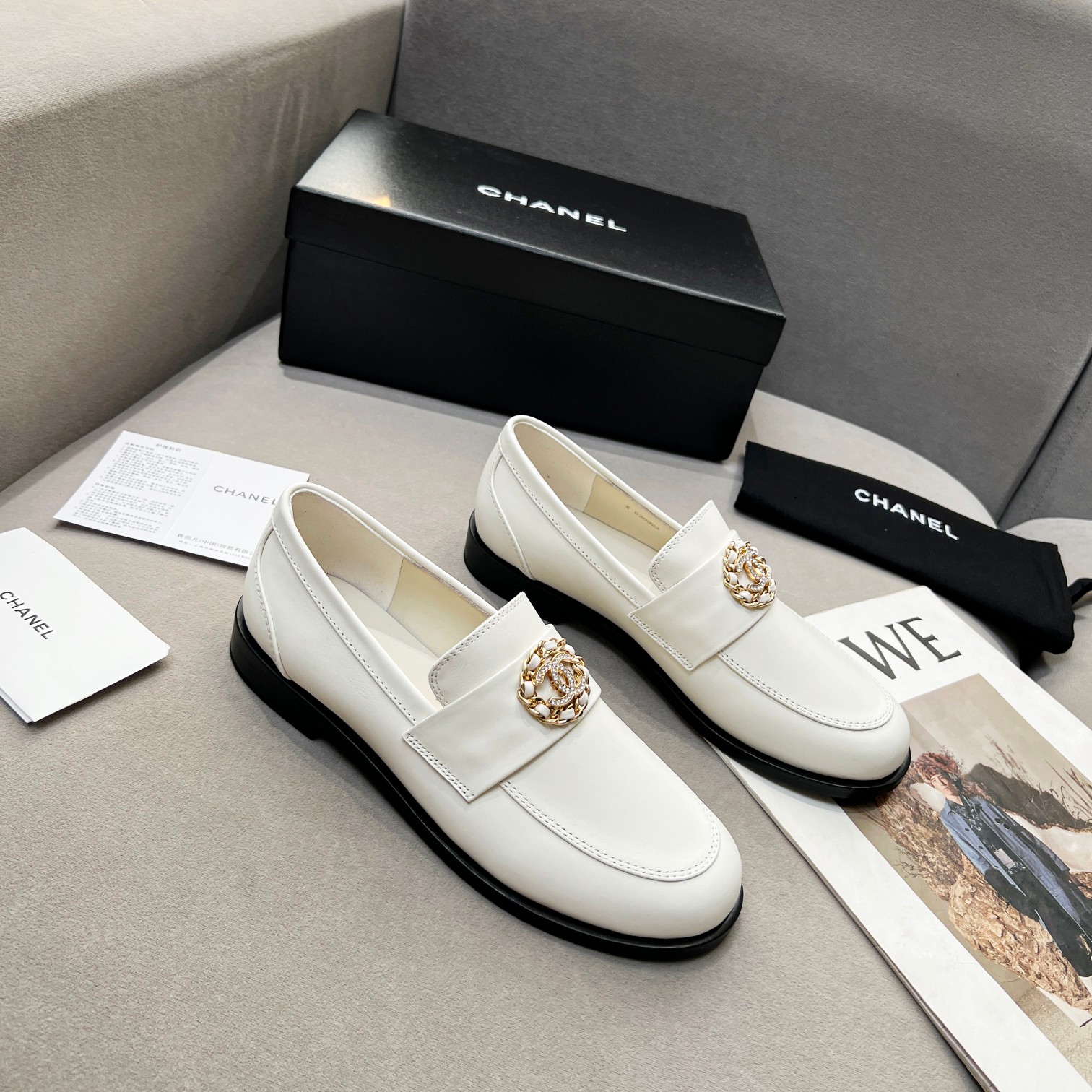 Ch**el Women’s Loafers White For Women