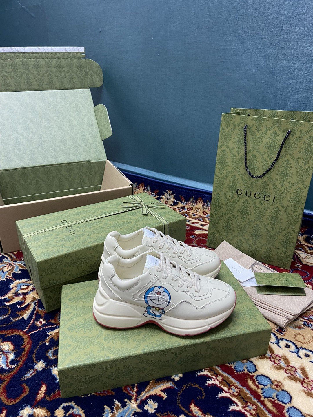 Doraemon x Gvc*1 Women’s Rhyton Sneaker White Ivory For Women 655025 DRW00 9522