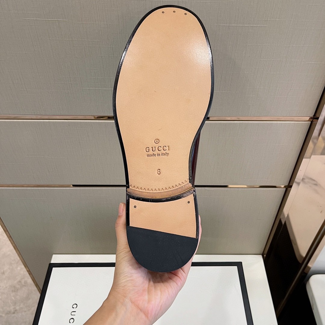 Gvc*1 Men’s GG Loafers Horsebit Brown And Beige For Men 699501