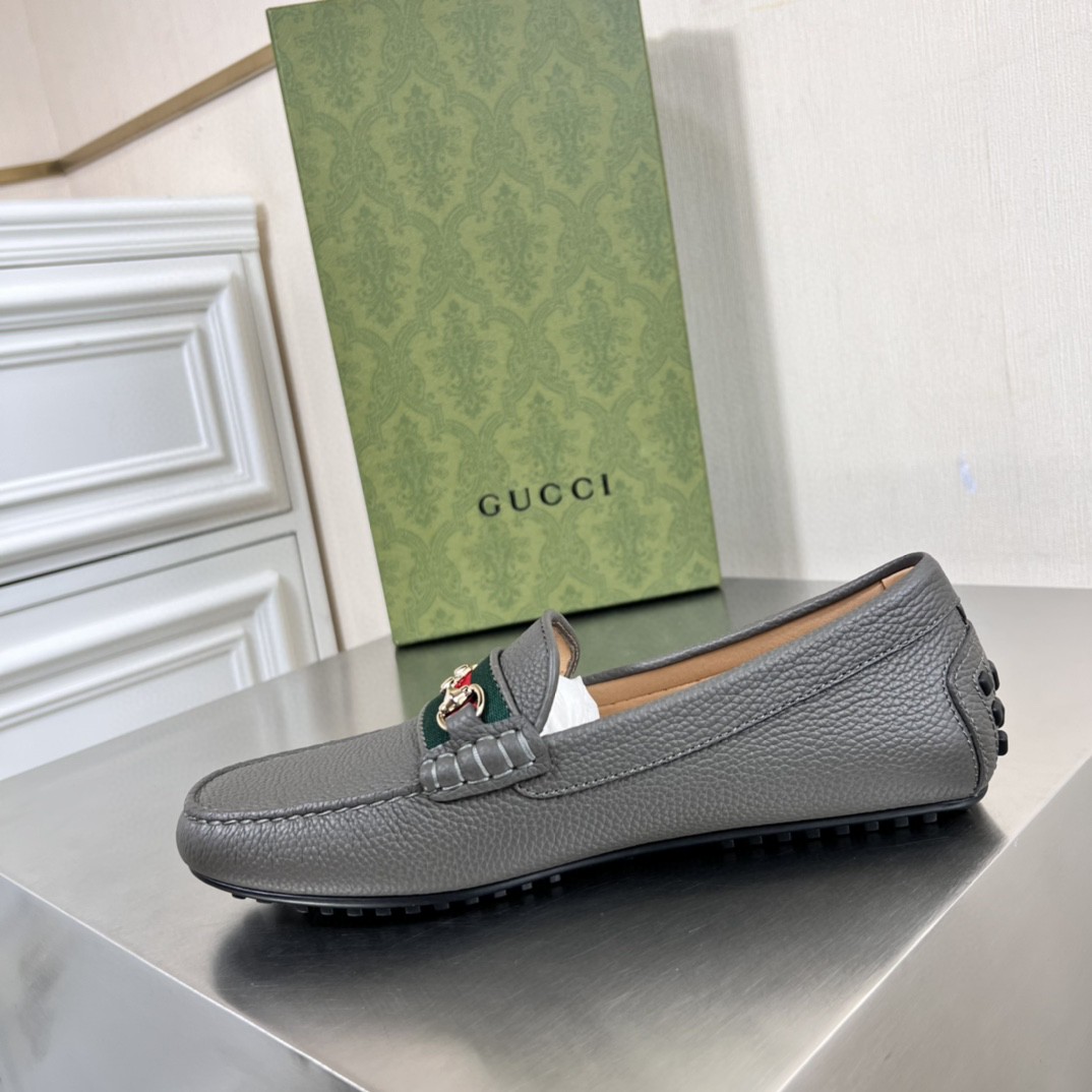 Gvc*1 Men’s Loafers With Web Details Dark Gray For Men 6246981