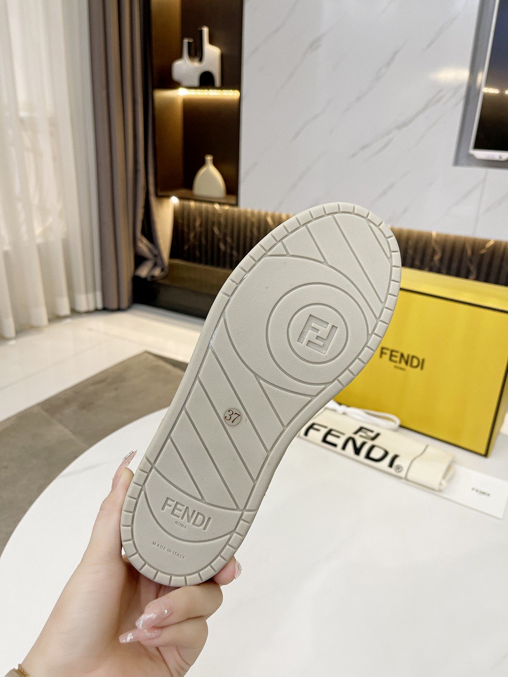 F**di Low Tops In White For Women