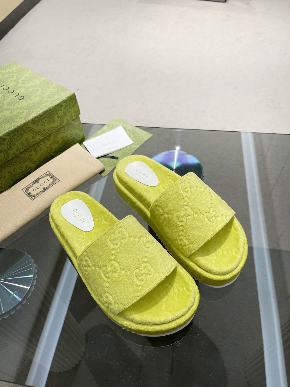 Gvc*1 Women’s GG Platform Sandal Yellow For Women GG