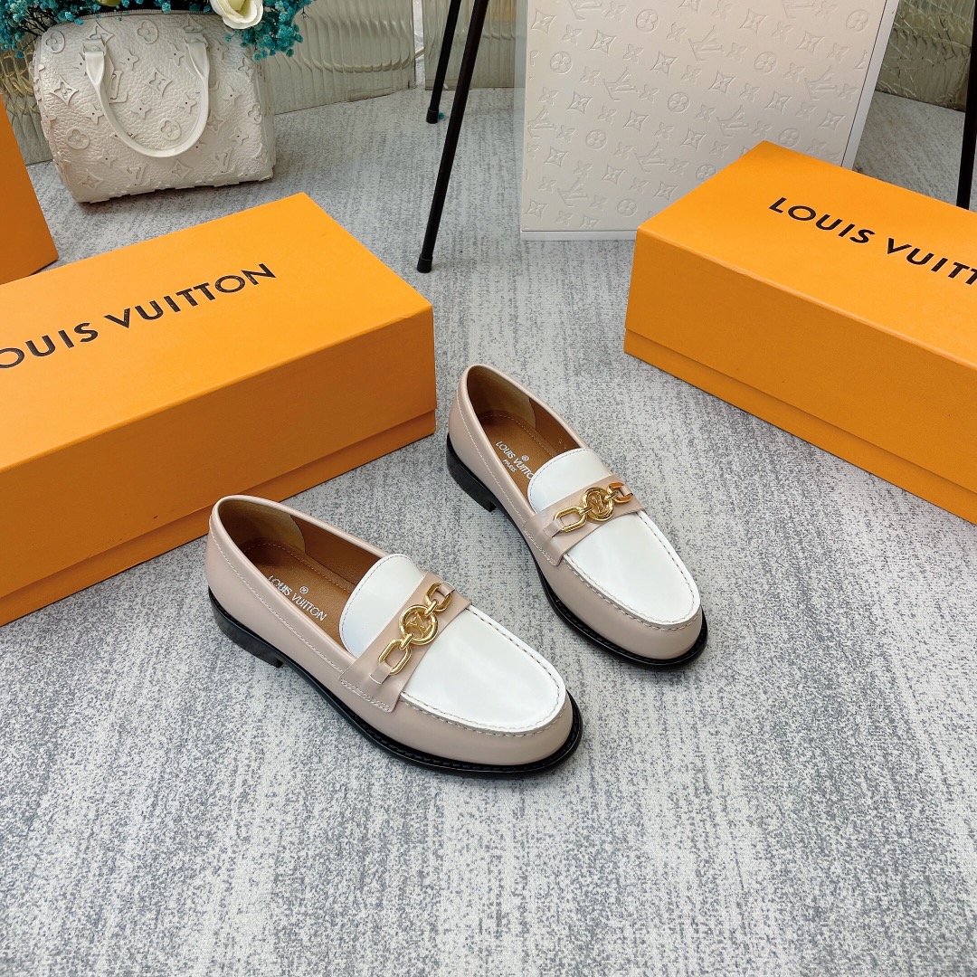 L0vis Vvtt0n Women’s Chess Flat Loafe Beige For Women LV
