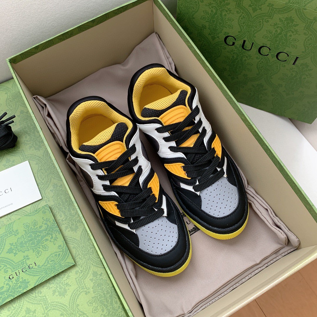 Gvc*1 Men’s Basket Sneaker Black Yellow And White For Men 661308 2SH90 1098