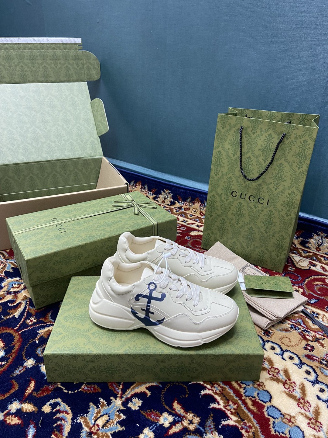 Gvc*1 Women’s Rhyton Sneaker With Anchor White Ivory For Women 576052