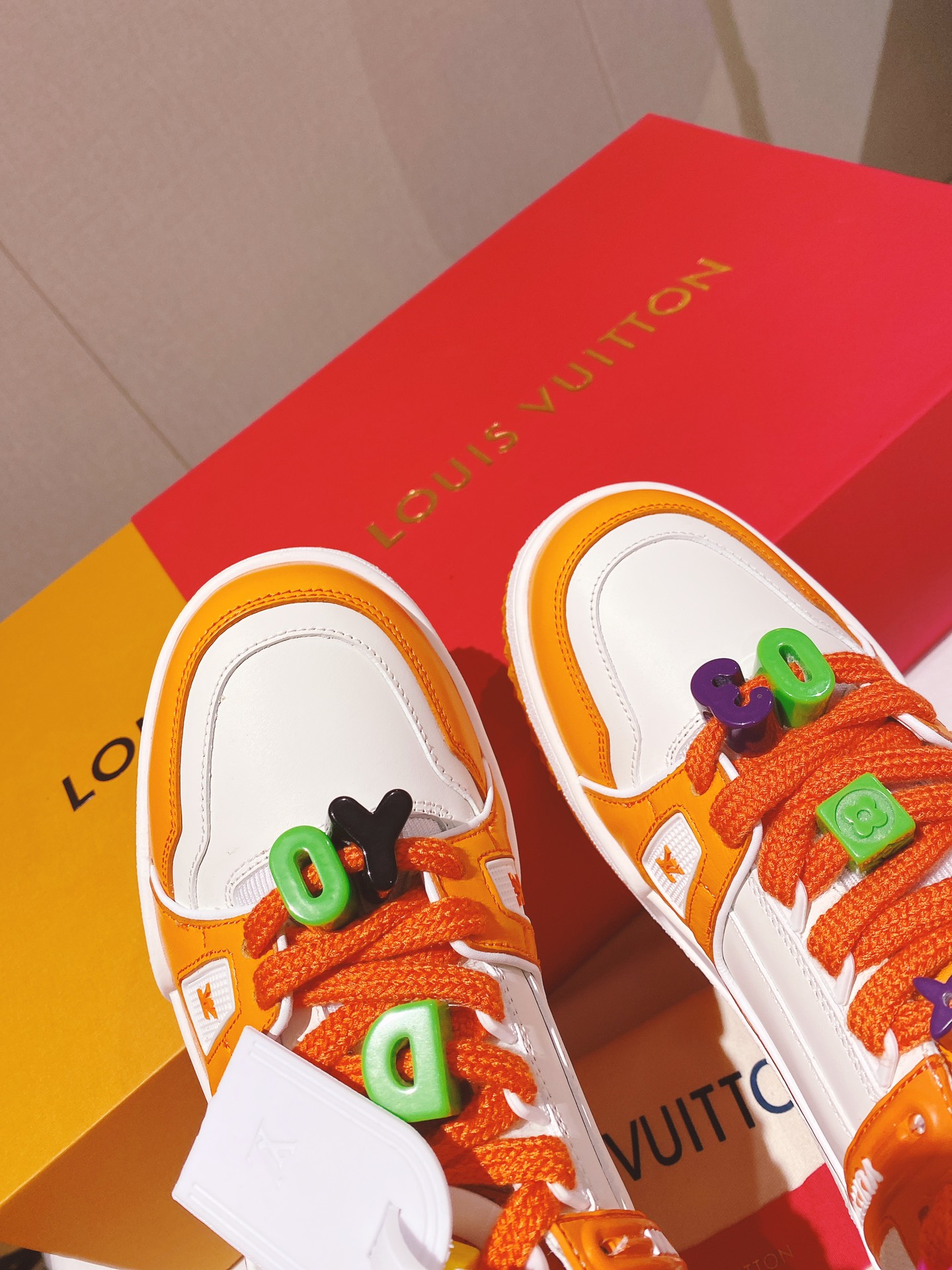 L0vis Vvtt0n Women’s LV Trainer Sneaker Orange For Women LV