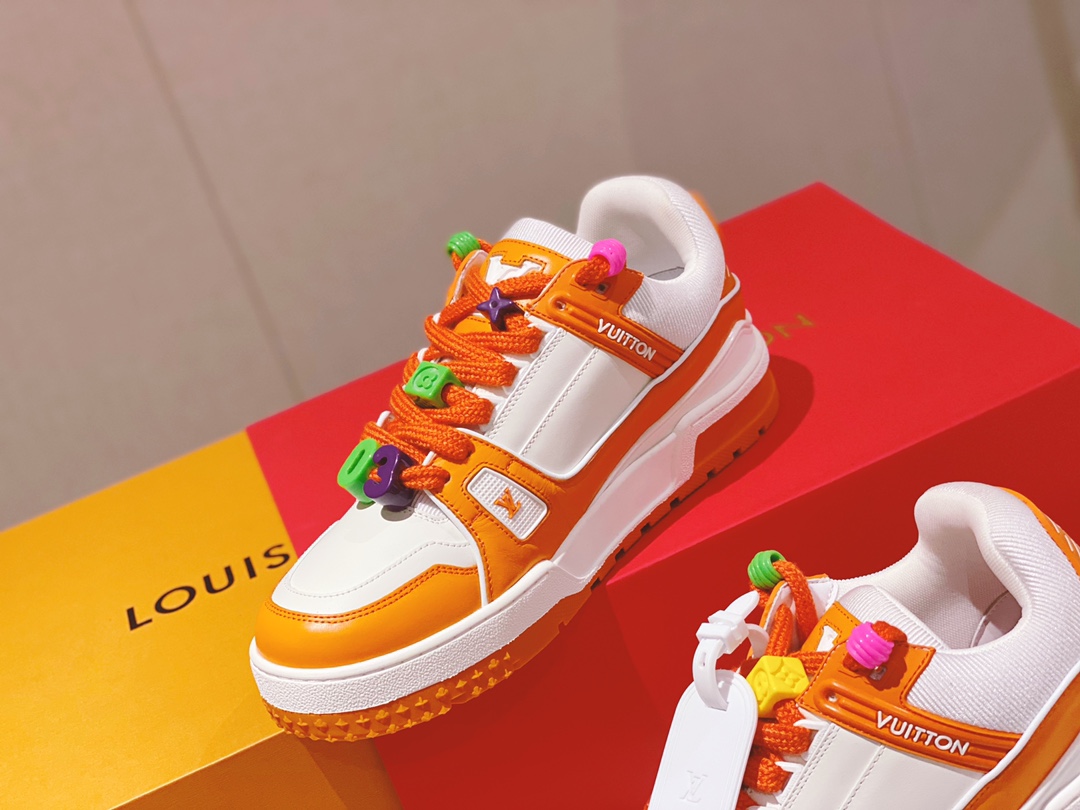 L0vis Vvtt0n Women’s LV Trainer Sneaker Orange For Women LV