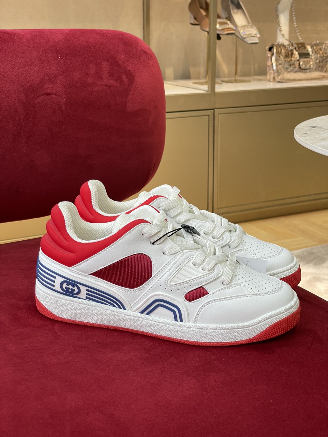 Gvc*1 Men’s Sneaker Gvc*1 Basket Donna White Red Demetra For Men ‎697882 2SHJ0 9090