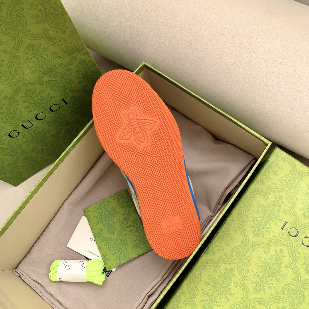 Gvc*1 Men’s Basket Sneaker White Green And Purple For Men 661310 2SH80 9062