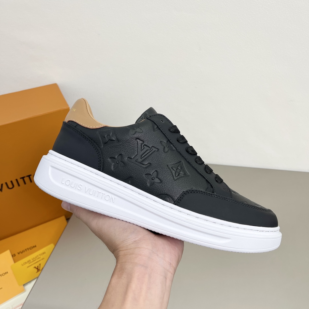 L0vis Vuittion Beverly Hills Sneaker Black For Men LV 1A8V43