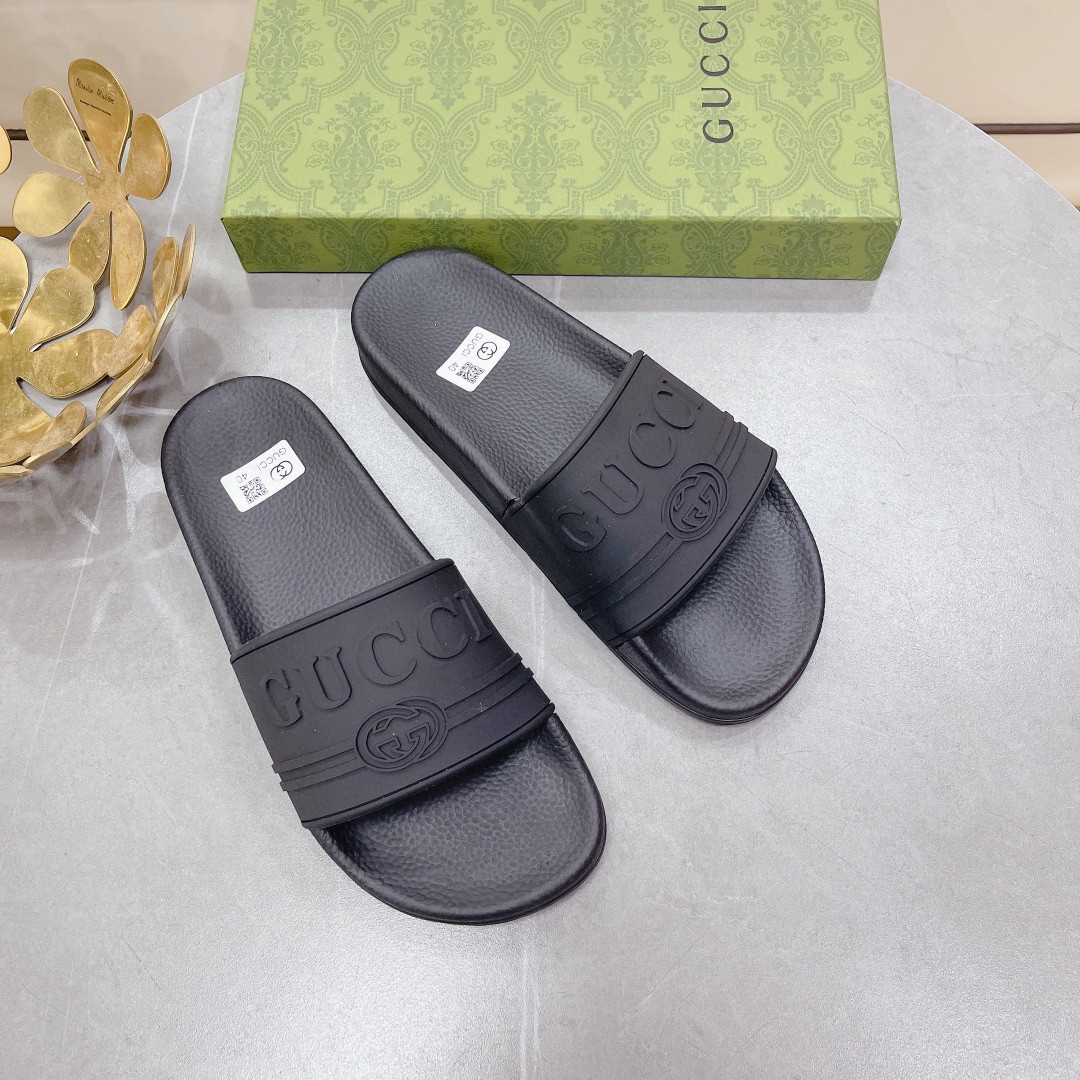 Gvc*1 Men’s Logo Rubber Slide Black For Men 522887 JCZ00 1031
