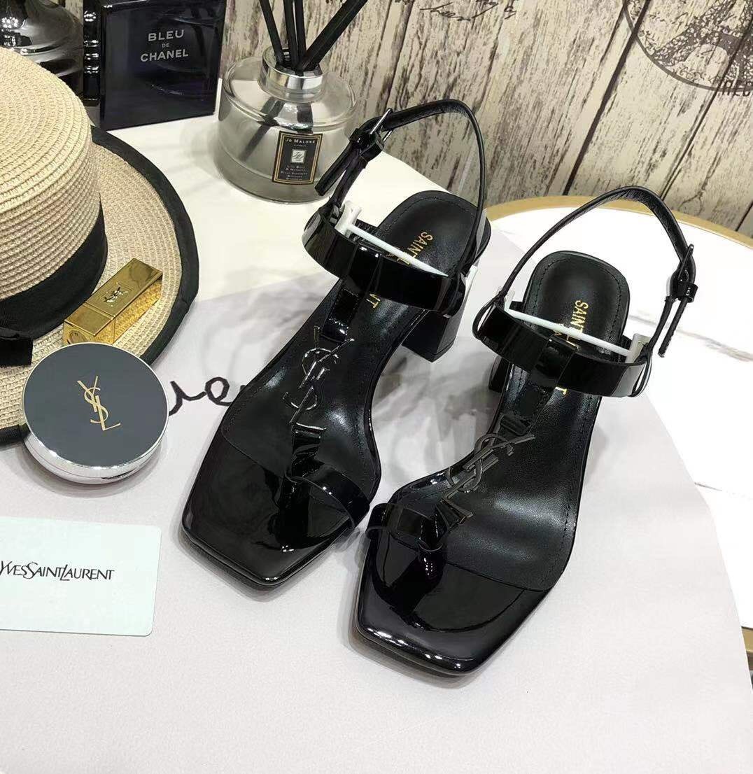 Sa1nt Lau*nt Women’s Cassandra Heeled Sandals Black For Women Y51