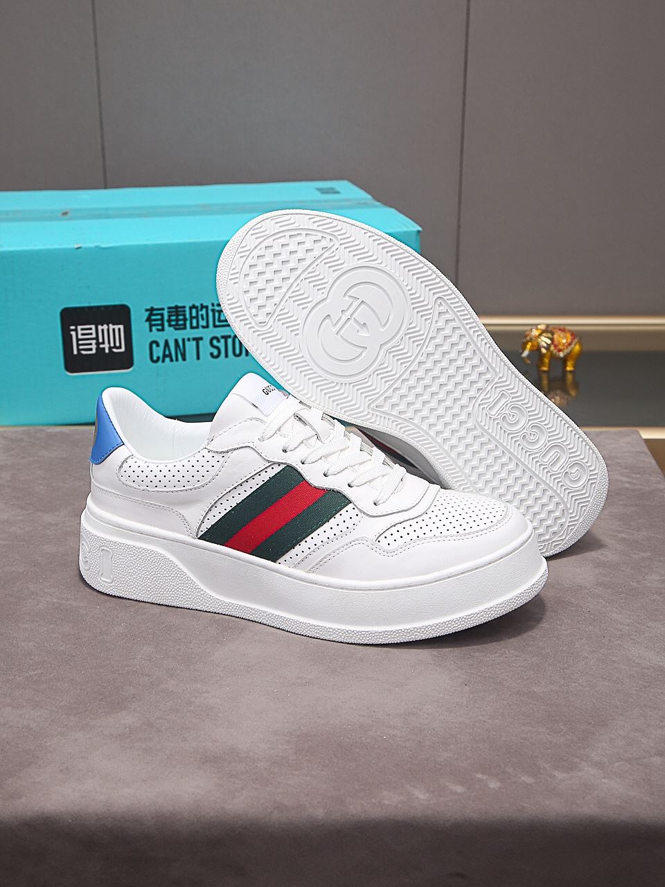 Gvc*1 Men’s Sneaker With Web White For Men ‎669698 UPG10 9060