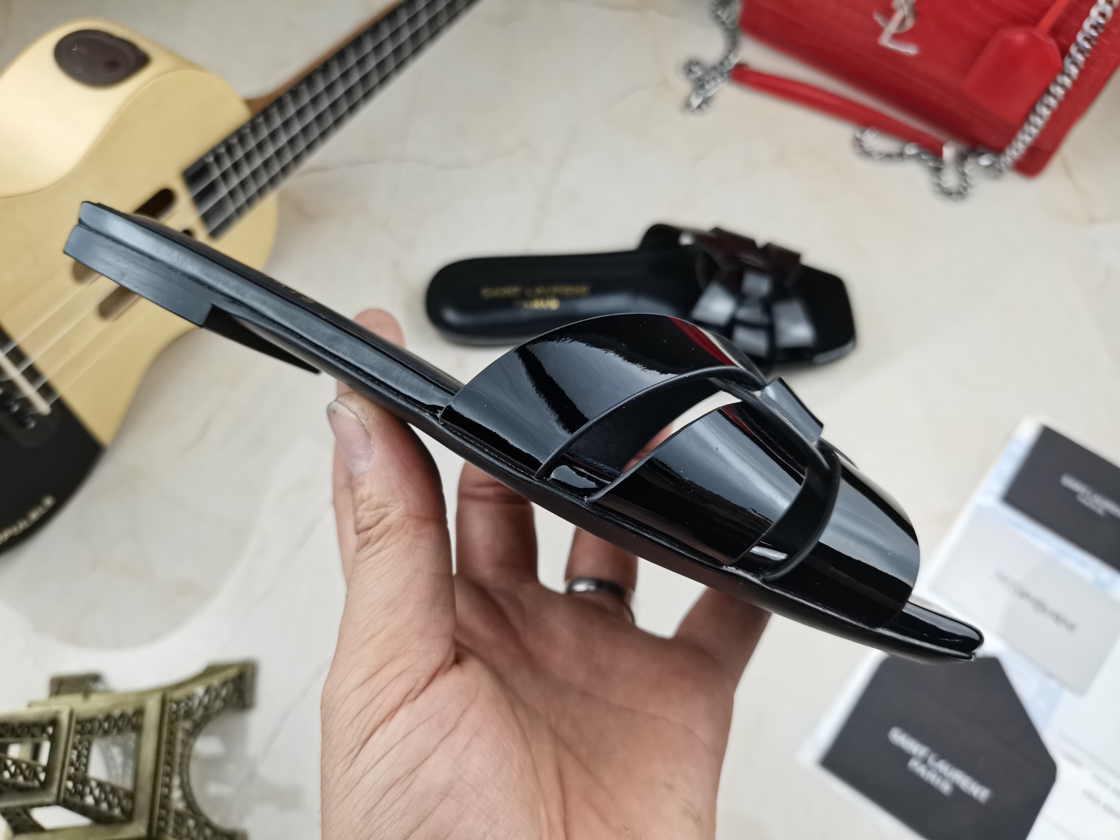 Sa1nt Lau*nt Women’s Tribute Flat Mules Black For Women Y51 571952B8I001000