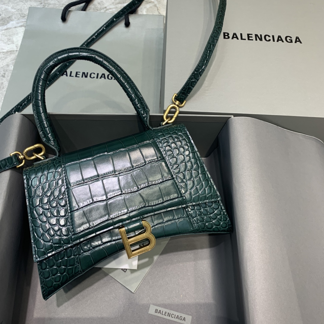 Ba1en*iaga Hourglass Small Handbag In Dark Green, For Women, Women’s Bags 9in/23cm