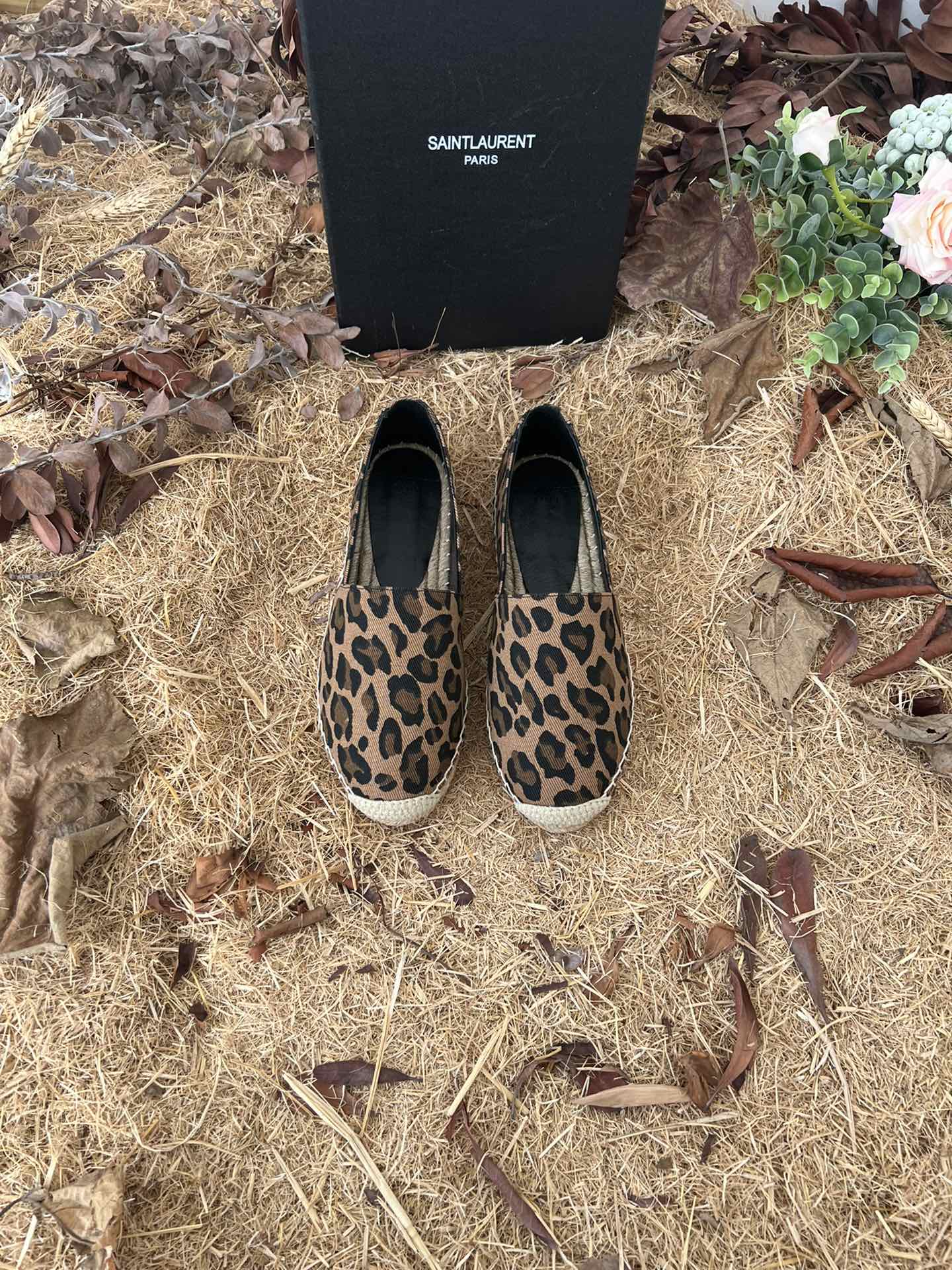 Sa1nt Lau*nt Women’s Y51 Embroidered Espadrilles Brown For Women Y51