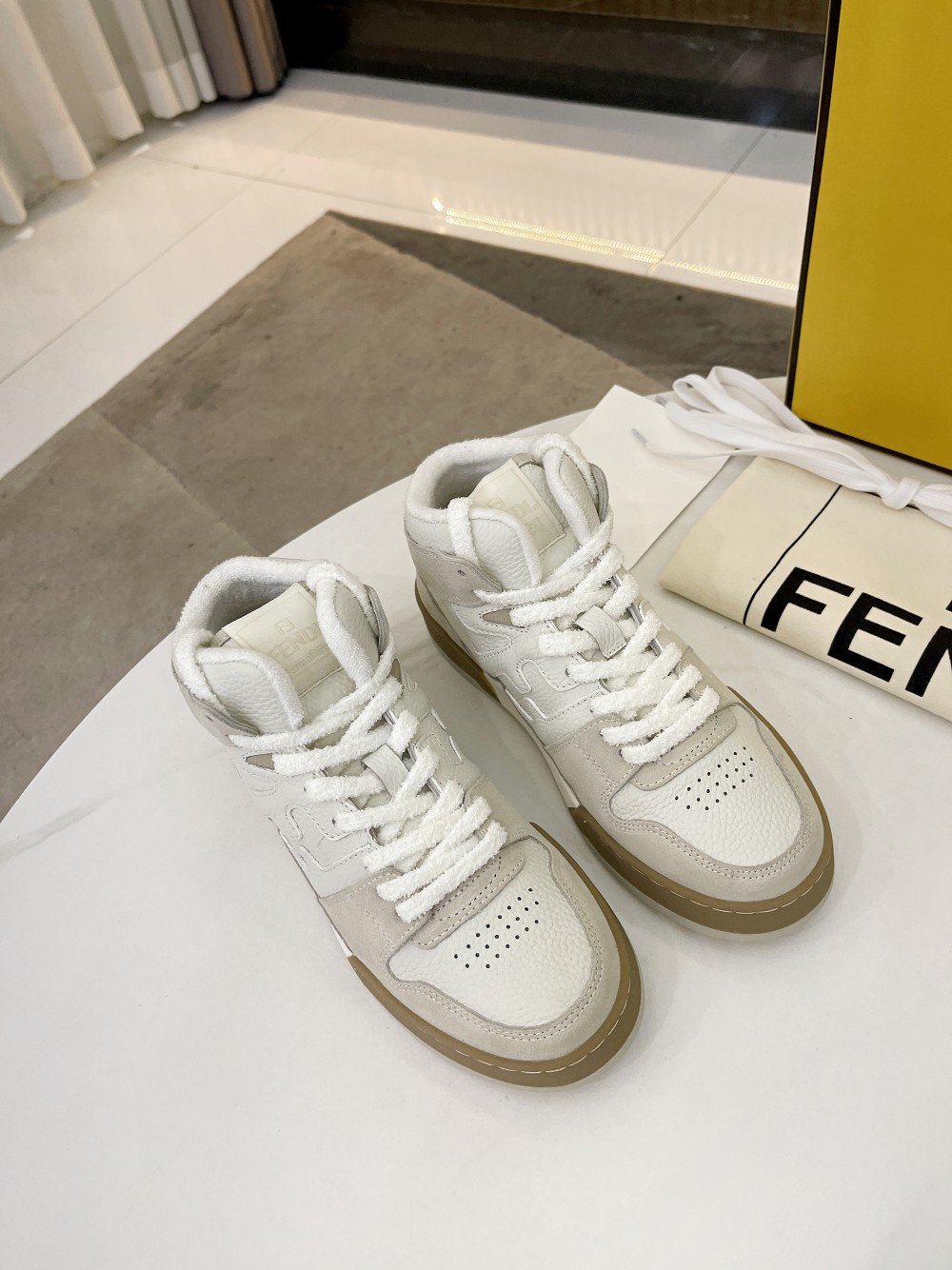 F**di Low Tops In White For Women