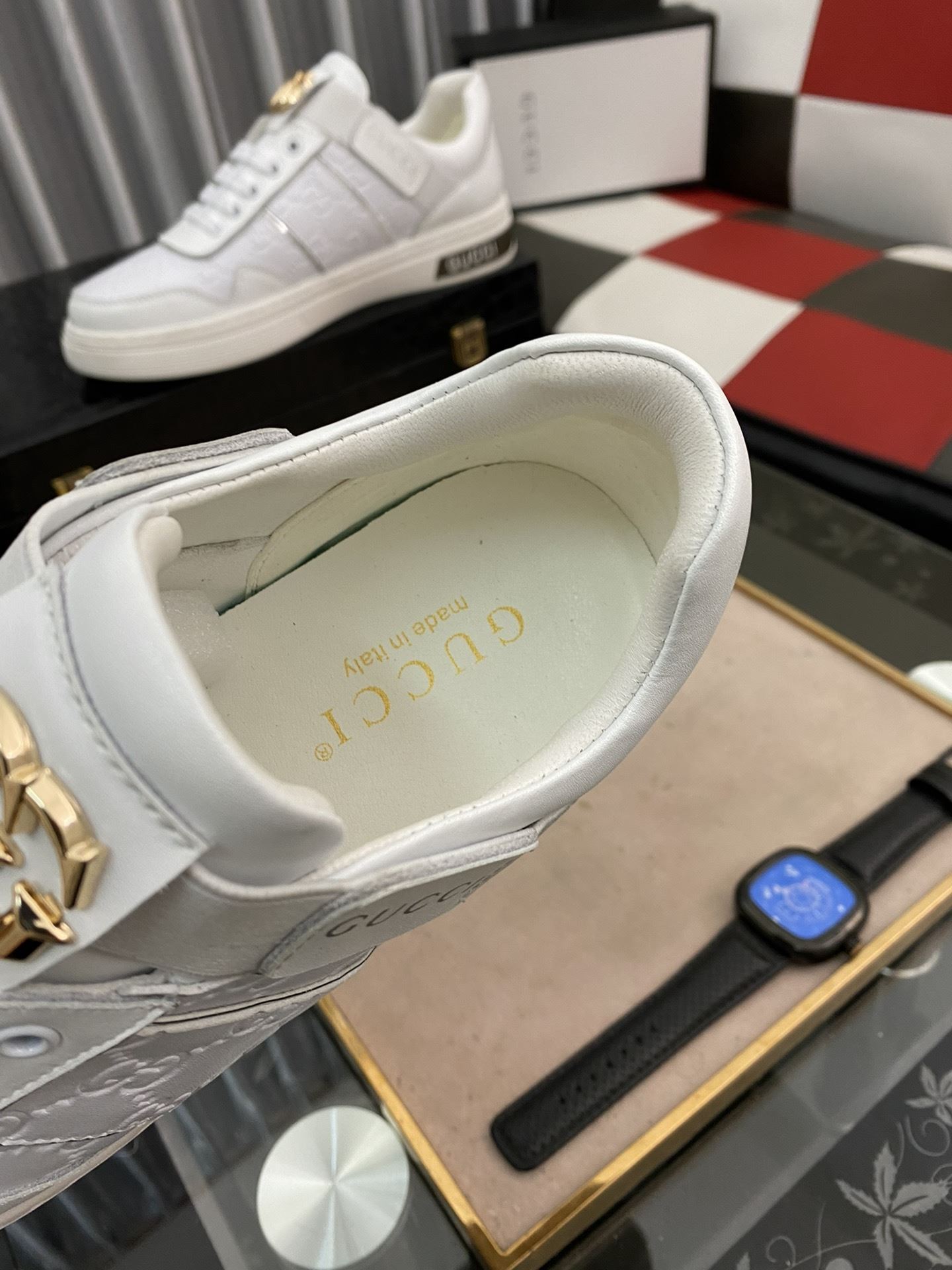 Gvc*1 Men’s GG Embossed Sneaker Loafer With GG White For Men