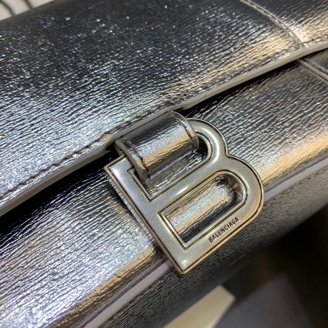 Ba1en*iaga Hourglass Small Handbag In Sliver, For Women, Women’s Bags 9in/23cm