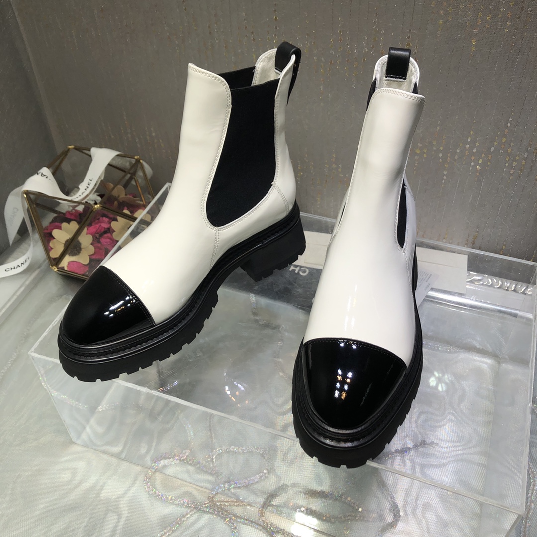 Ch**el Women’s Ankle Boots White For Women 0,7in/ 2cm