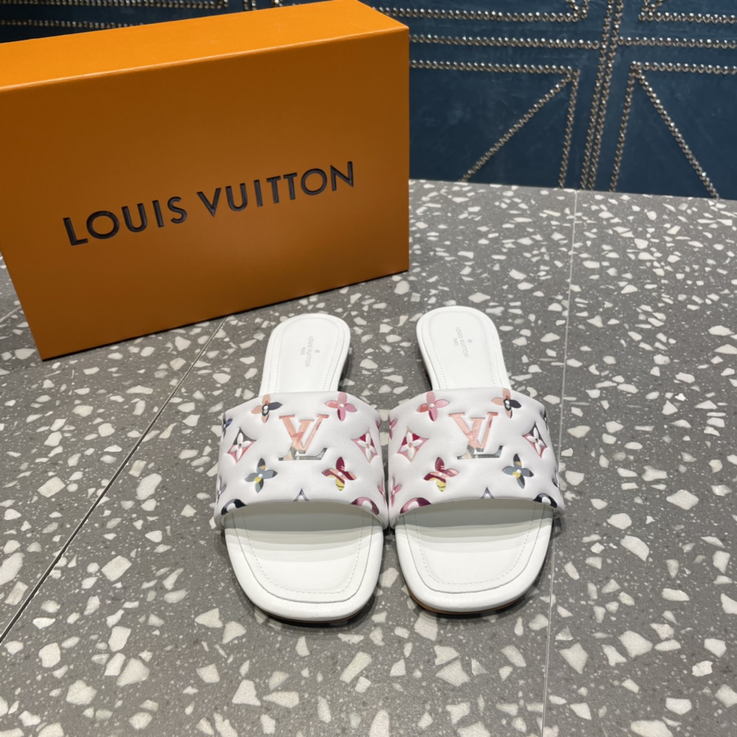 L0vis Vvtt0n Women’s Revival Flat Mule White For Women LV 1AAORE