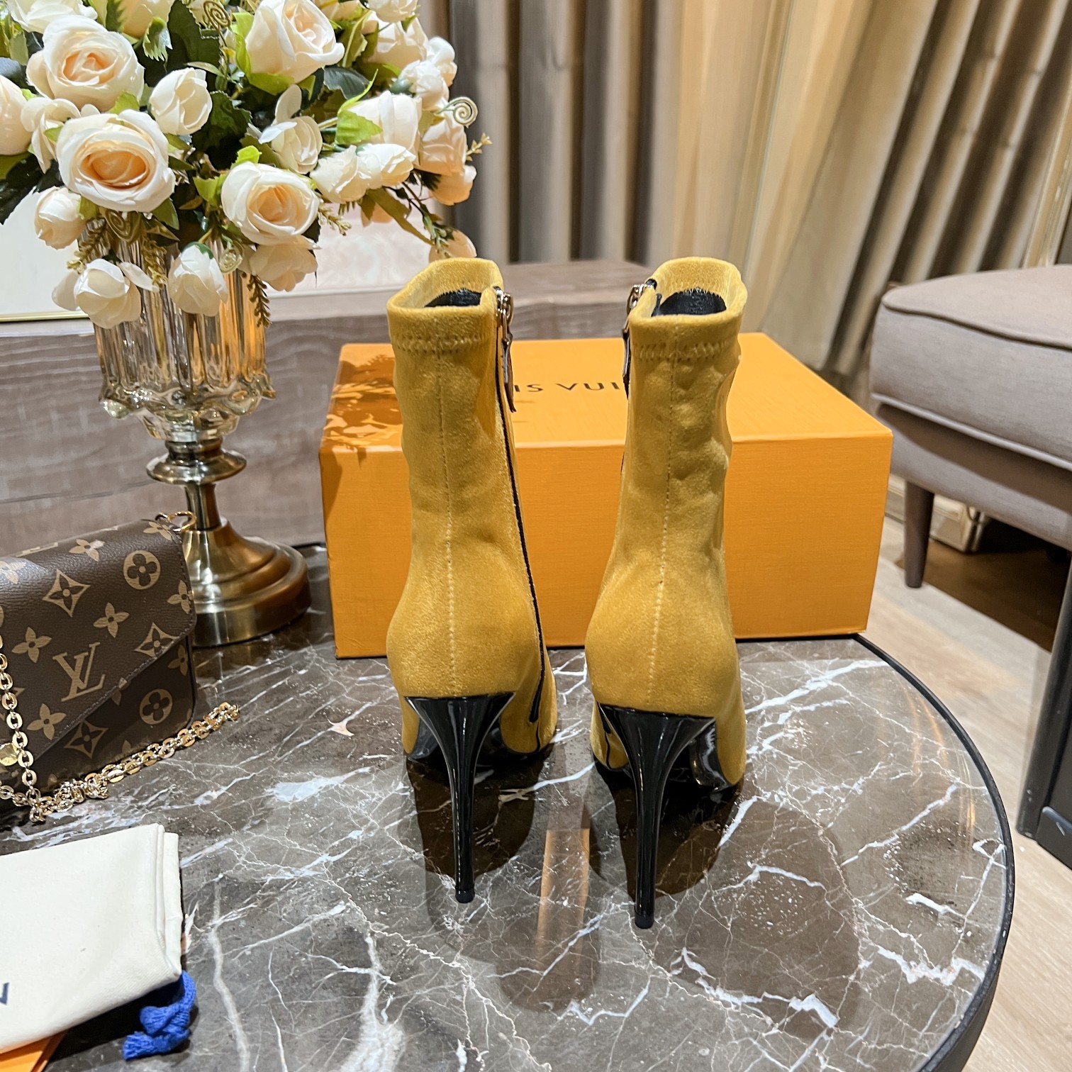 L0vis Vvtt0n Women’s Cherie Ankle Boots Yellow Women LV