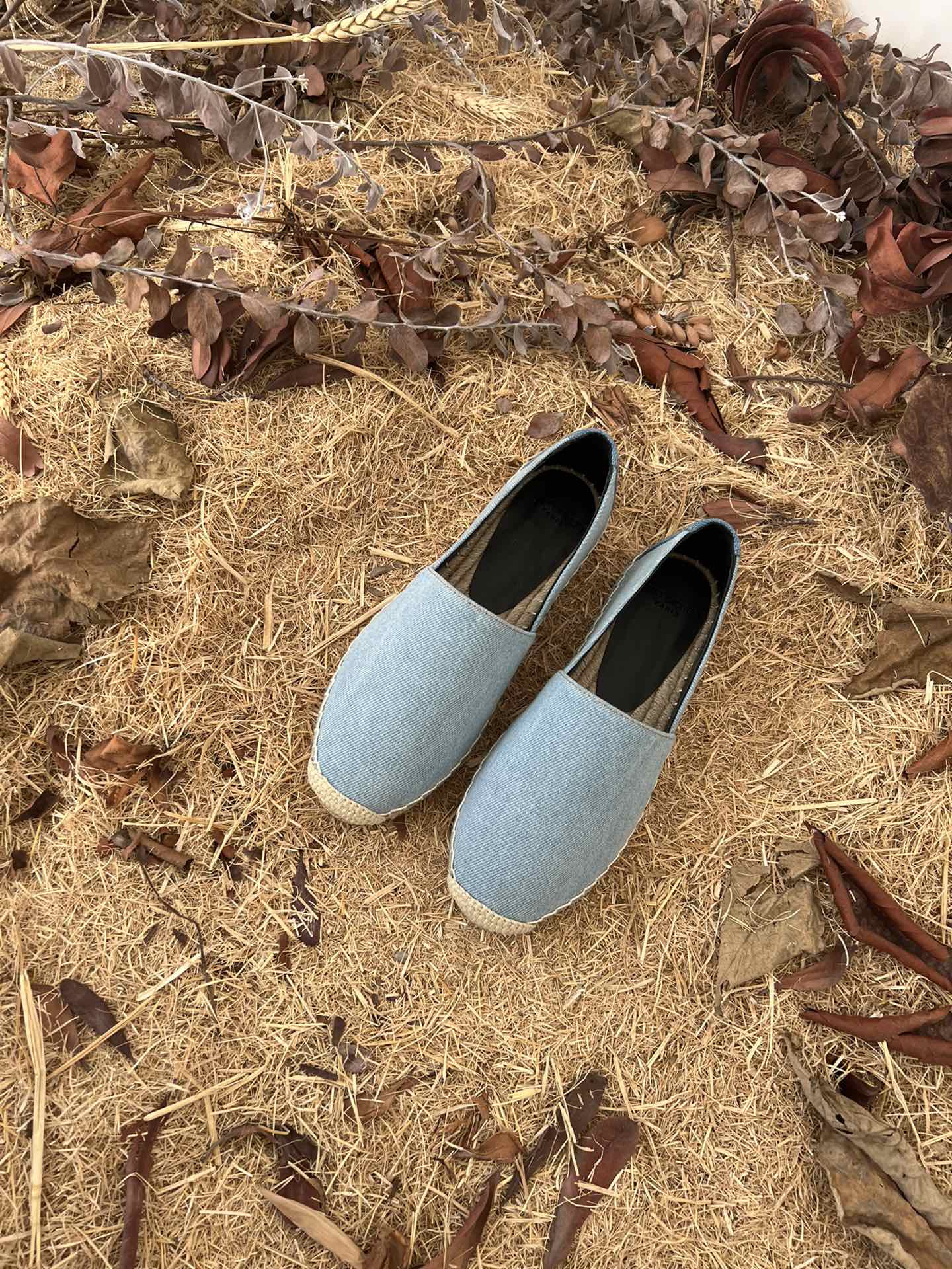 Sa1nt Lau*nt Women’s Y51 Embroidered Espadrilles Blue For Women Y51