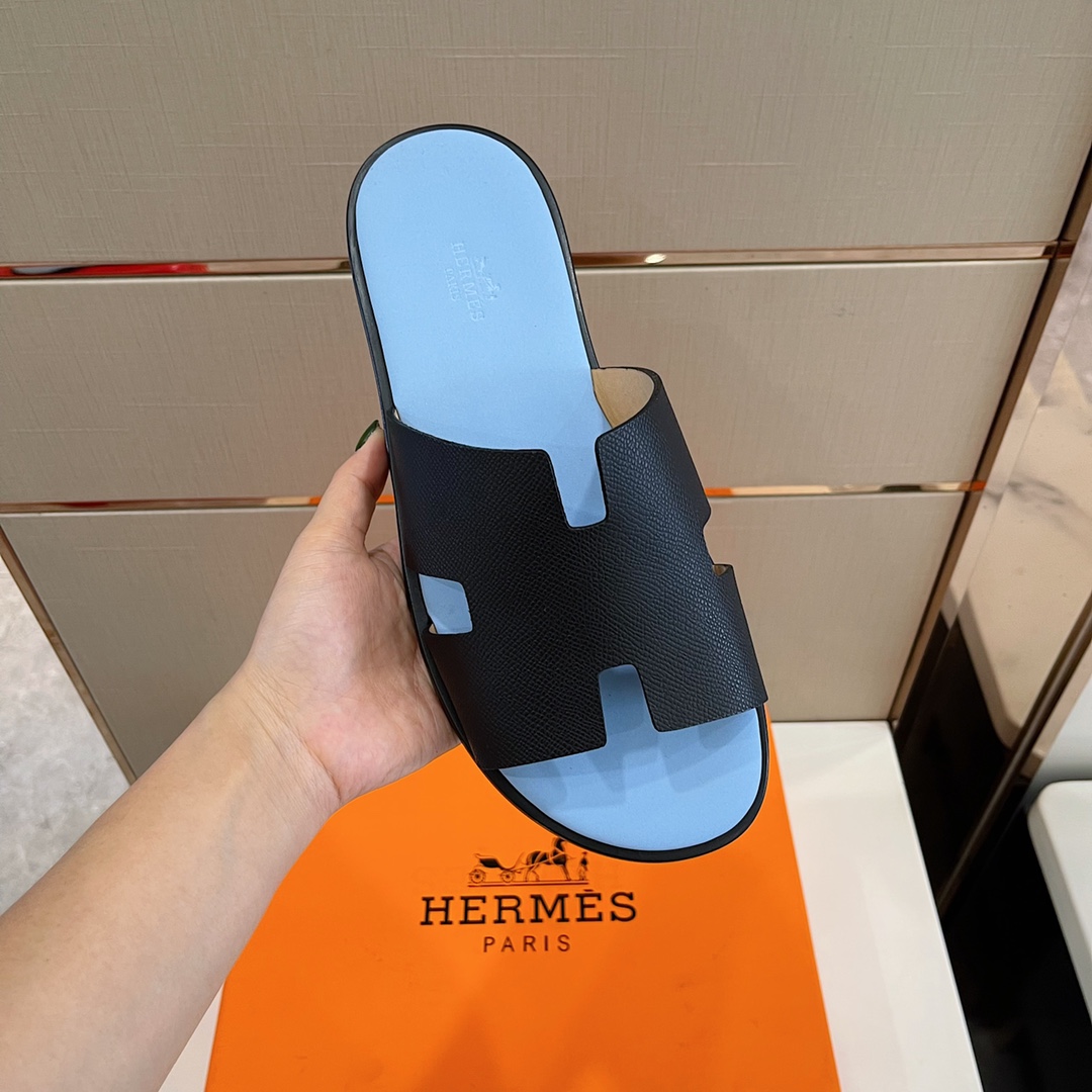 H**me5 Izmir Sandal Black And Light Blue For Men