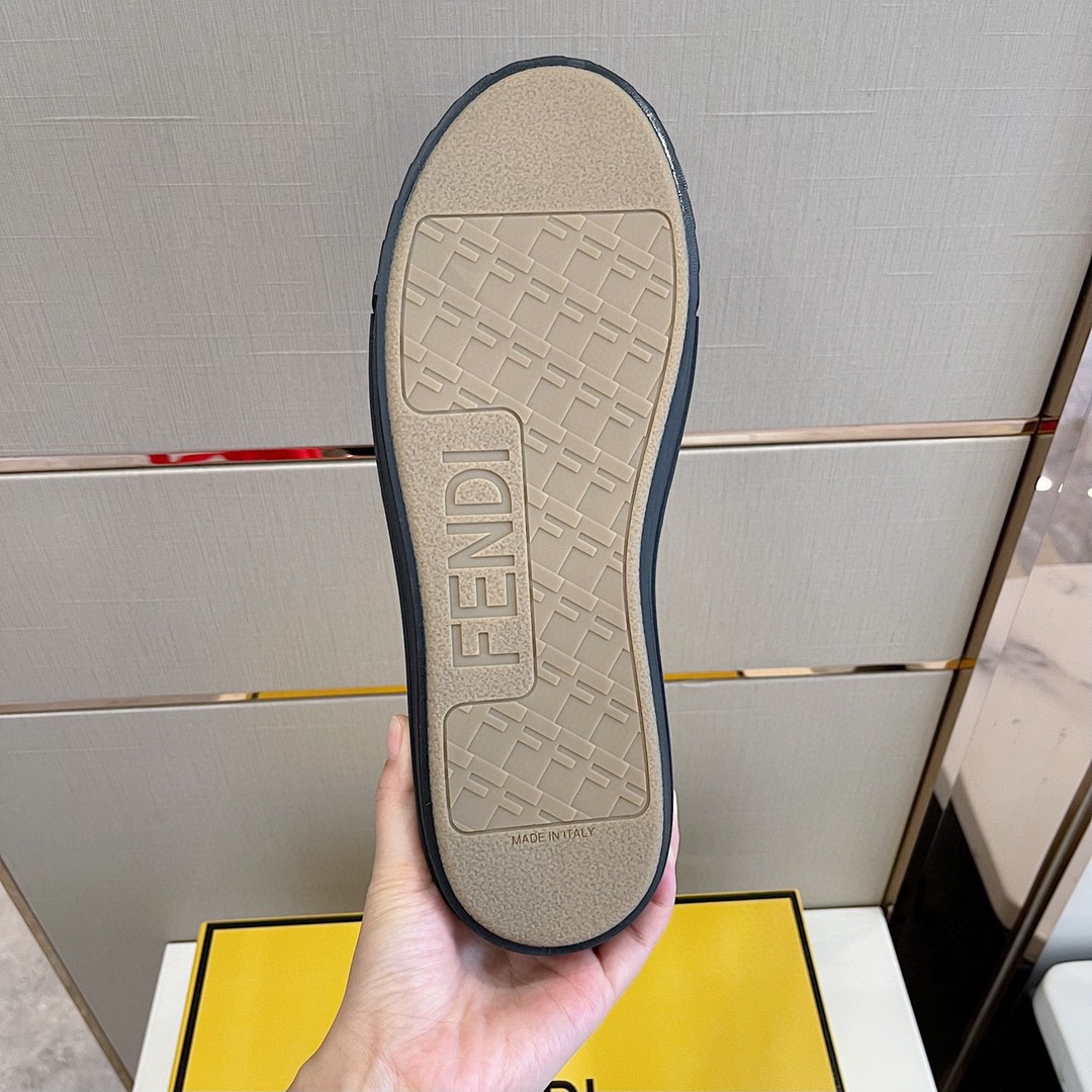 F**di Domino Fabric Sneakers Black For Men