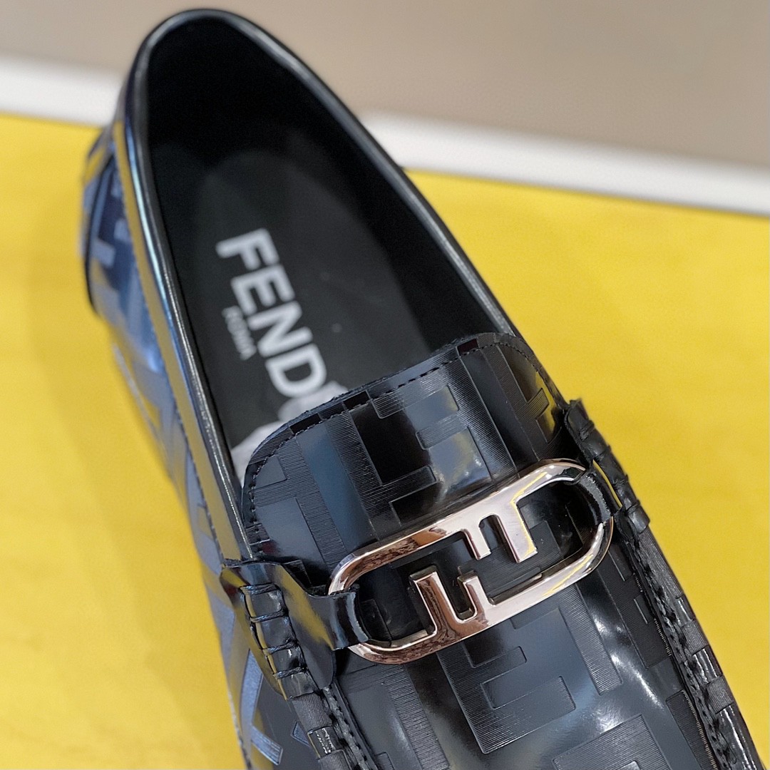 F**di Domino Black Loafers For Men