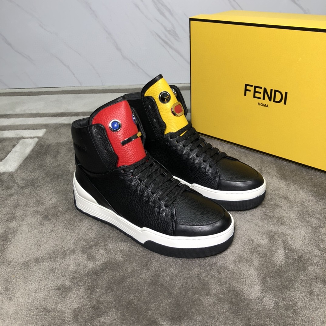 F**di Force High Tops Sneakers Black For Men