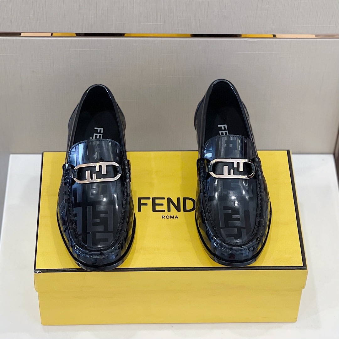 F**di Domino Black Loafers For Men