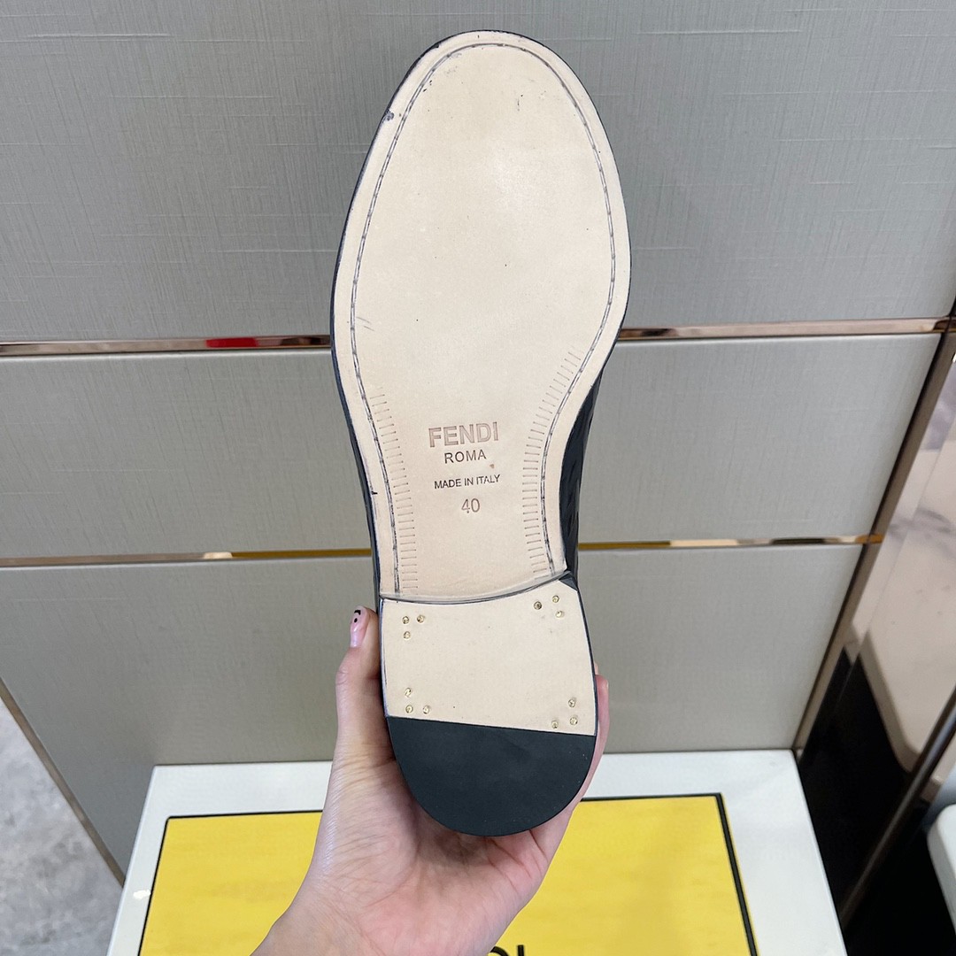 F**di Domino Black Loafers For Men