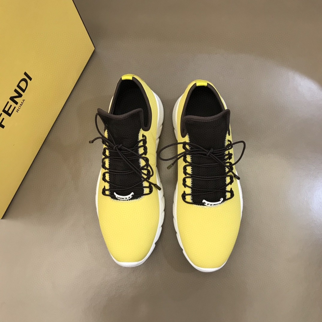 F**di Force Low Tops Sneakers Light Yellow For Men